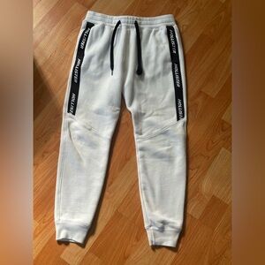 Hollister Cream Joggers with Black Details